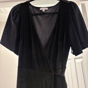 Baltic Born Velvet Black Wrap Dress